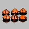 1.40 mm 6 pcs Round Brilliant Cut Natural Cognac Orange Diamond