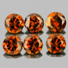 1.40 mm 6 pcs Round Brilliant Cut Natural Cognac Orange Diamond