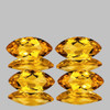 10x5 mm 4 pcs Marquise Checker AAA Fire Natural Golden Yellow Citrine (Flawless-VVS}