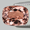 7x5 mm { 0.96 cts } Cushion Brilliant Cut Extreme Brilliancy Intense Peach Pink Tourmaline Natural {Flawless-VVS}