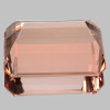 12x8 mm { 5.23 cts } Octagon Emerald Cut Excellent Luster Intense Peach Pink Morganite Natural { Flawless-VVS }--Premium Grade