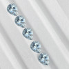 7x5 mm 5 pcs Pear Brilliant Cut Best AAA Fire Natural Sky Blue Aquamarine {Flawless-VVS}