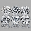 4.00 mm 6 pcs Round Machine Brilliant Cut Extreme Brilliancy Natural Colorless Goshenite (White Beryl ) {Flawless-VVS}