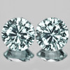 7.00 mm 2pcs  Round Machine Brilliant Cut Extreme Brilliancy Natural Sky Blue Aquamarine {Flawless-VVS}--AAA Grade