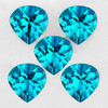 5.00 mm 5 pcs Heart Brilliant Cut AAA Fire Intense Paraiba Green Blue Apatite Natural (Flawless-VVS)--AAA Grade