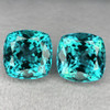 5.50 mm 2pcs Cushion Brilliant Cut AAA Fire Intense Paraiba Green Blue Apatite Natural {Flawless-VVS}--AAA Grade