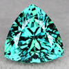 7.50 mm { 1.71 cts} Trilliant Brilliant Cut Extreme Brilliancy AAA Paraiba Green Blue Apatite Natural {Flawless-VVS}--AAA Grade