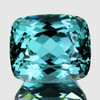 8.5x7.5 mm { 2.42 cts} Cushion Brilliant Cut Extreme Brilliancy Natural AAA Paraiba Blue Apatite {Flawless-VVS}--AAA Grade