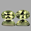6x4 mm 2 pcs { 1.06 cts } Oval Brilliant Cut Extreme Brilliancy Natural Canary Sapphire  Madagascar (Flawless-VVS--AAA Grade