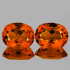 11.5x9.5 mm 2pcs { 7.64 cts } Oval Brilliant Cut AAA Fire Intense Madeira Orange Citrine Natural {Flawless-VVS1}--AAA Grade