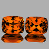10x8 mm 2 pcs { 6.25 cts } Cushion Brilliant Cut AAA Fire Intense Madeira Orange Citrine Natural {Flawless-VVS1}--AAA Grade