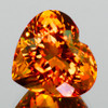 10.50 mm { 3.70 cts } Heart Brilliant Cut AAA Fire Intense Madeira Orange Citrine Natural {Flawless-VVS1}--AAA Grade