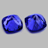 6.00 mm 2pcs Cushion Brilliant Cut AAA Fire D Block Intense Purple Blue Tanzanite Natural {Flawless-VVS1}--AAA Grade