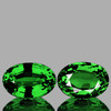 6.5x4.5 mm 2 pcs { 1.30 cts} Oval AAA Fire Natural Emerald Green Tsavorite Garnet Natural {Flawless-VVS}
