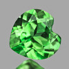 6.00 mm { 0.70 cts} Heart Brilliant Cut Extreme Brilliancy Natural Green Tsavorite Garnet { Flawless-VVS }