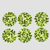 3.50 mm 6 pcs Round Machine Brilliant Cut Extreme Brilliancy Natural AAA Yellow Green Chrysoberyl {Flawless-VVS}--AAA Grade