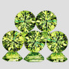 3.70 mm 5 pcs Round Machine Brilliant Cut Extreme Brilliancy Natural Yellow Green Chrysoberyl {Flawless-VVS}--AAA Grade