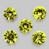 3.70 mm 5 pcs Round Machine Brilliant Cut Extreme Brilliancy Intense Green Yellow Chrysoberyl Natural {Flawless-VVS}--AAA Grade
