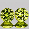 4.00 mm 2 pcs Round Machine Brilliant Cut Extreme Brilliancy Natural AAA Yellow Green Chrysoberyl {Flawless-VVS}--AAA Grade