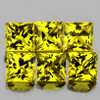 3.00 mm 6 pcs { 1.13 cts } Square Machine Princess Cut Extreme Brilliancy Natural Intense AAA Yellow Chrysoberyl {Flawless-VVS}--AAA Grade