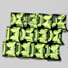 2.50 mm 12 pcs Square Machine Cut Extreme Brilliancy Natural Yellow Green Chrysoberyl {Flawless-VVS}--AAA Grade