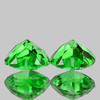 5.00 mm 2pcs Heart Brilliant Cut AAA Fire Natural Chrome Green Tsavorite Garnet { Flawless-VVS }