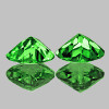 6.00 mm 2pcs Heart Brilliant Cut AAA Fire Natural Chrome Green Tsavorite Garnet { Flawless-VVS }