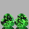 5.30 mm 2pcs Heart Brilliant Cut AAA Fire Intense Chrome Green Tsavorite Garnet Natural { Flawless-VVS }