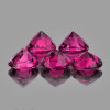 5.00 mm 5 pcs Round Brilliant Cut Extreme Brilliancy Natural Raspberry Pink Rhodolite Garnet {Flawless-VVS1)--AAA Grade