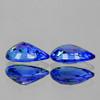 5.5x4 mm 2pcs { 0.92 cts } Pear AAA Fire Intense Ceylon Blue Sapphire Natural (Flawless-VVS}--AAA Grade
