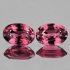 6x4 mm 2pcs Oval AAA Fire Intense Padparadscha Pink Sapphire Natural {Flawless-VVS}--AAA Grade