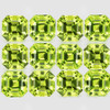 2.50 mm 12 pcs Square Asscher Cut AAA Neon Natural AAA Yellow Green Chrysoberyl {Flawless-VVS}--AAA Grade