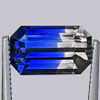6x4 mm { 0.56 cts } Octagon Emerald Cut Bi Color Intense Blue Sapphire Natural {Flawless-VVS}--AAA Grade