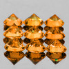 3.00 mm 9 pcs Round Brilliant Machine Cut Extreme Brilliancy Natural Fanta Orange Sapphire {Flawless-VVS}--AAA Grade