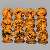 2.50 mm 12 pcs Round Brilliant Machine Cut Extreme Brilliancy Natural Fanta Orange Sapphire {Flawless-VVS}--AAA Grade