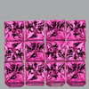 2.20 mm 12 pcs Square Princess Cut Extreme Brilliancy Premium AAA Pink Sapphire Natural {Flawless-VVS}--AAA Grade