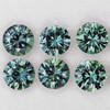 3.00 mm 6 pcs Round Machine Brilliant Cut Extreme Brilliancy AAA Teal Blue Green Sapphire Natural {Flawless-VVS}--AAA Grade