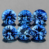 3.00 mm 6 pcs Round Machine Brilliant Cut AAA Fire Natural AAA Blue Sapphire {Flawless-VVS}--AAA Grade