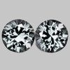 3.50 mm 2pcs Round Machine Brilliant Cut Extreme Brilliancy Rare Steel Blue Grey Sapphire { Flawless-VVS }--UNHEATED