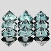 3.00 mm 9 pcs Round Machine Brilliant Cut Extreme Brilliancy Steel Blue Green Sapphire Natural {Flawless-VVS}--UNHEATED