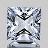 5.00 mm { 0.71 cts } Square Princess Cut AAA Fire Natural Blue White Sapphire {Flawless-VVS1}--AAA Grade