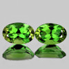 6x4 mm 2 pcs Oval Brilliant Cut AAA Fire Natural Intense Green Tourmaline {Flawless-VVS}