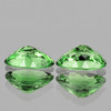 6x4 mm 2 pcs Oval Brilliant Cut AAA Fire Natural Green Tourmaline {Flawless-VVS}