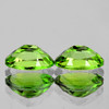 6x4 mm 2 pcs Oval Brilliant Cut AAA Fire Natural Lemon Green Tourmaline {Flawless-VVS}