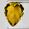 9x7 mm {1.34 cts} Pear Brilliant Cut Extreme Brilliancy Natural Intense AAA Yellow Tourmaline {Flawless-VVS1}--AAA Grade