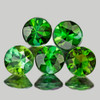 4.00 mm 5 pcs Round Brilliant Cut AAA Fire Natural Mix Chrome Green Tourmaline {Flawless-VVS}