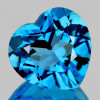 7.00 mm 1 pc Heart Brilliant Cut Best Sparkling AAA Swiss Blue Topaz Natural {Flawless-VVS1}