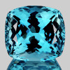 11.50 mm { 8.33 cts } Cushion Brilliant Cut Extreme Brilliancy Intense Sky Blue Topaz Natural {Flawless-VVS1}--AAA Grade