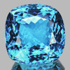 11.50 mm { 10.30 cts } Cushion Brilliant Cut Extreme Brilliancy Intense Sky Blue Topaz Natural {Flawless-VVS1}--AAA Grade