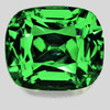 6.5x5.5 mm { 1.03 cts } Cushion Brilliant Cut AAA Fire Natural Emerald Green Tsavorite Garnet {Flawless-VVS}--AAA Grade